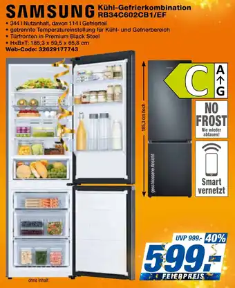 expert Techno Land SAMSUNG Kühl-Gefrierkombination RB34C602CB1/EF Angebot