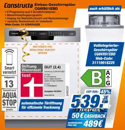 expert Techno Land Constructa Einbau-Geschirrspüler CG6IS01EBD Angebot