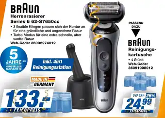 expert Techno Land BRAUN Herrenrasierer Series 6 62-S7650cc Angebot