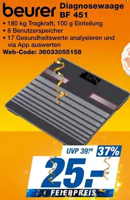 expert Techno Land beurer Diagnosewaage BF 451 Angebot