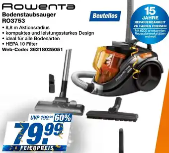 expert Techno Land Rowenta Bodenstaubsauger RO3753 Angebot