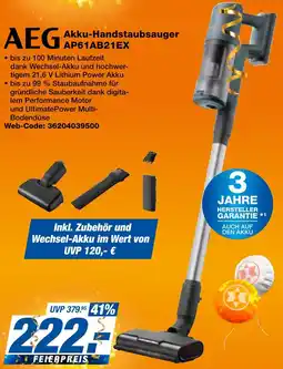 expert Techno Land AEG Akku-Handstaubsauger AP61AB21EX Angebot