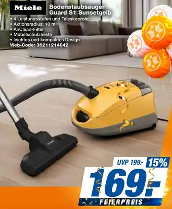 expert Techno Land Miele Bodenstaubsauger Guard S1 Sunsetgelb Angebot