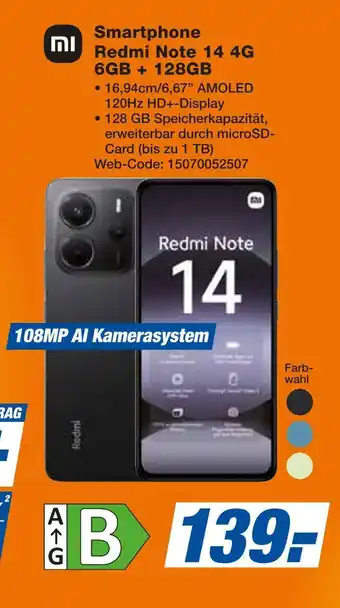 Expert Mi redmi note 14 4g 6gb + 128gb Angebot
