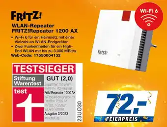 Expert Fritz! wlan-repeater fritz!repeater 1200 ax Angebot