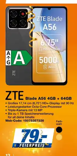 Expert Zte smartphone blade a56 4gb + 64gb Angebot