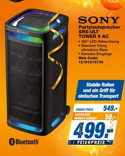 Expert Sony partylautsprecher srs-ult tower 9 ac Angebot