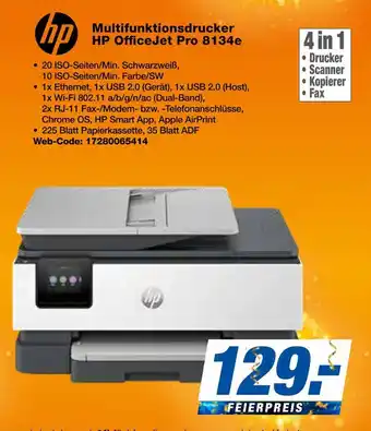 Expert Hp multifunktionsdrucker hp officejet pro 8134e Angebot