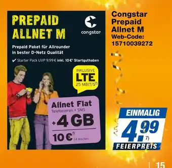 Expert Congstar prepaid allnet m Angebot