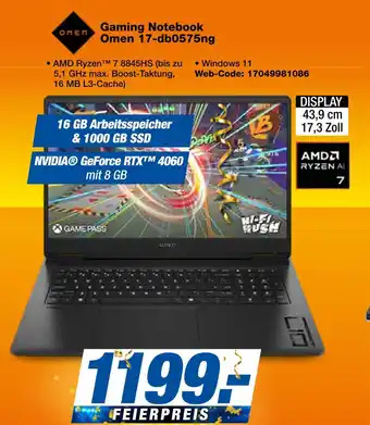 Expert Omen gaming notebook omen 17-db0575ng Angebot