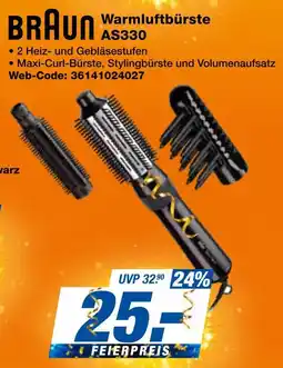 Expert Braun warmluftbürste as330 Angebot