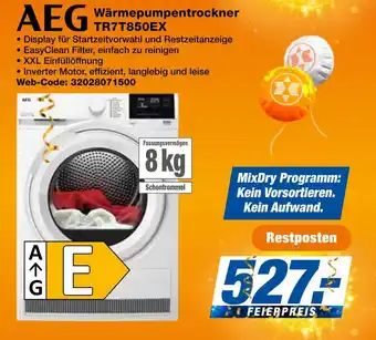 Expert Aeg wärmepumpentrockner tr7t850ex Angebot