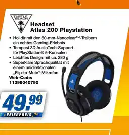 Expert Turtle beach headset atlas 200 playstation Angebot