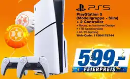 Expert Ps5 playstation 5 (modellgruppe - slim) + 2 controller Angebot