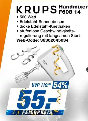 Expert Krups handmixer f608 14 Angebot