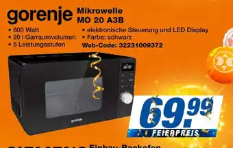 Expert Gorenje mikrowelle mo 20 a3b Angebot
