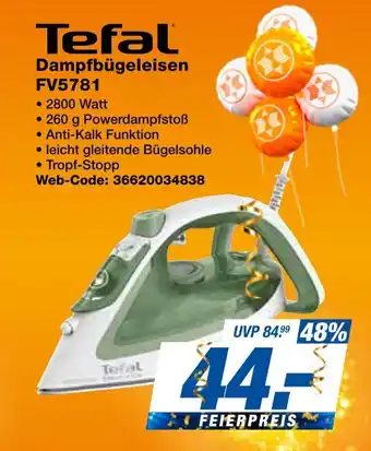 Expert Tefal dampfbügeleisen fv5781 Angebot