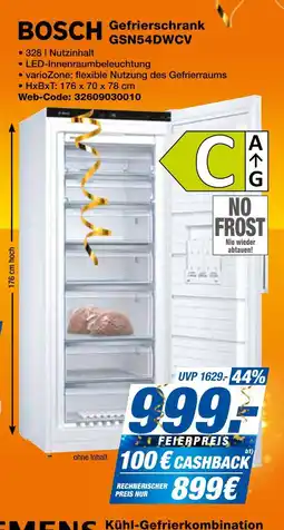 Expert Bosch gefrierschrank gsn54dwcv Angebot