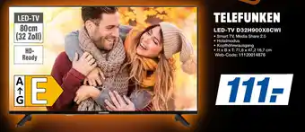 Expert Telefunken led-tv d32h900x8cwi Angebot