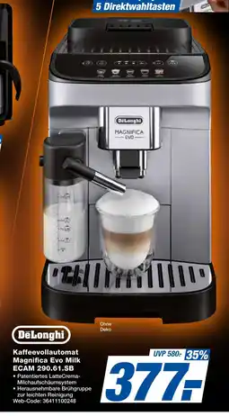 Expert Delonghi kaffeevollautomat magnifica evo milk cam 290.61.sb Angebot