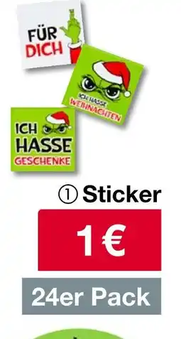 Woolworth Sticker Angebot
