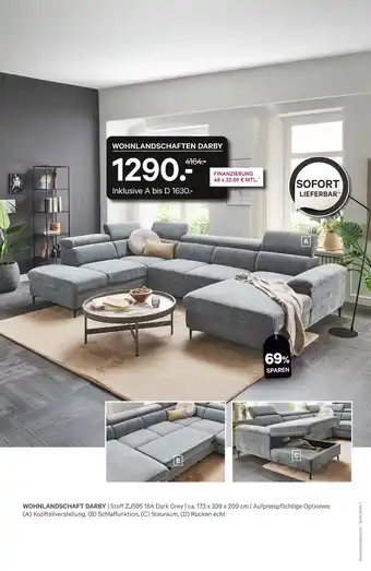 Kabs Polsterwelt Wohnlandschaft darby Angebot