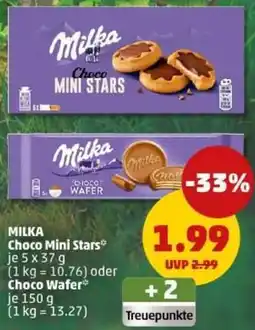 PENNY MILKA Choco Mini Stars oder Choco Wafer Angebot