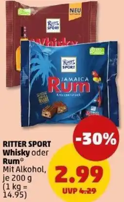 PENNY RITTER SPORT Whisky oder Rum Angebot