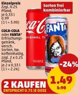 PENNY COCA-COLA oder FANTA Angebot