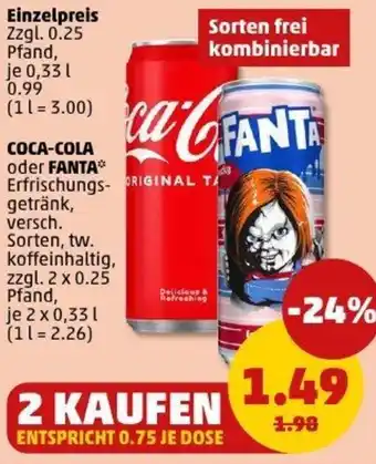 PENNY COCA-COLA oder FANTA Angebot