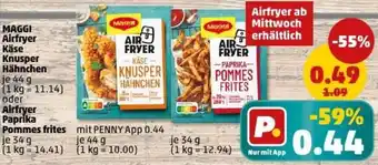 PENNY MAGGI Airfryer Käse Knusper Hähnchen oder Airfryer Paprika Pommes frites Angebot