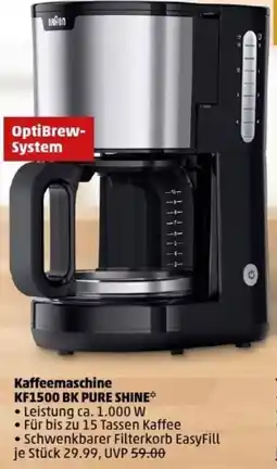 PENNY BRAUN Kaffeemaschine KF1500 BK PURE SHINE Angebot