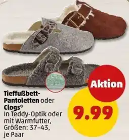 PENNY Tieffußbett Pantoletten oder Clogs Angebot