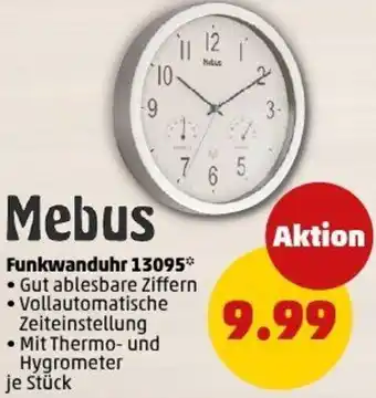 PENNY Mebus Funkwanduhr 13095 Angebot