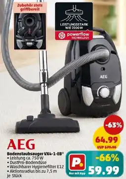 PENNY AEG Bodenstaubsauger VX4-1-EB Angebot