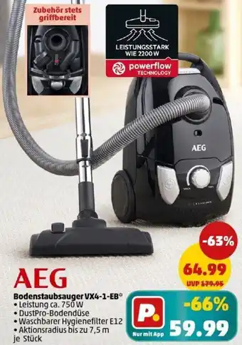 PENNY AEG Bodenstaubsauger VX4-1-EB Angebot