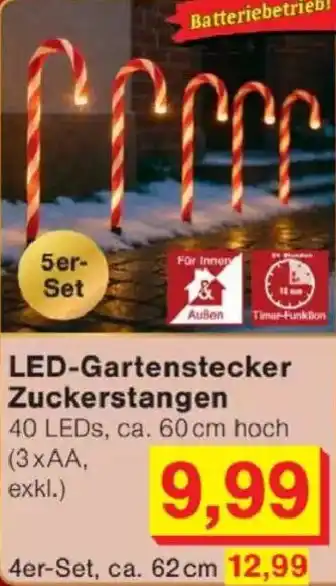 Jawoll LED-Gartenstecker Zuckerstangen Angebot