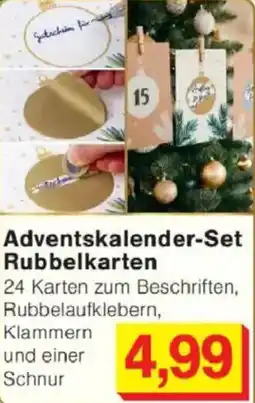 Jawoll Adventskalender-Set Rubbelkarten Angebot