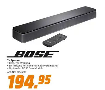 MediaMarkt Bose tv speaker Angebot