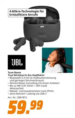 MediaMarkt Jbl tune beam true wireless in-ear kopfhörer Angebot