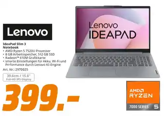 MediaMarkt Lenovo ideapad slim 3 notebook Angebot