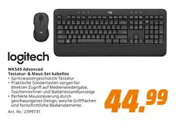 MediaMarkt Logitech mk545 advanced tastatur- & maus-set kabellos Angebot