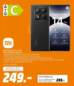MediaMarkt Mi redmi note 14 pro 5g dual sim smartphone Angebot