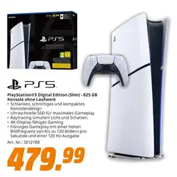 MediaMarkt Sony playstation5 digital edition (slim) - 825 gb konsole ohne laufwerk Angebot