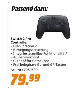 MediaMarkt Nintendo switch 2 pro controller Angebot