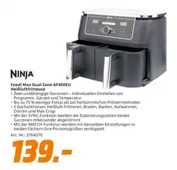 MediaMarkt Ninja foodi max dual zone af400eu heißluftfritteuse Angebot