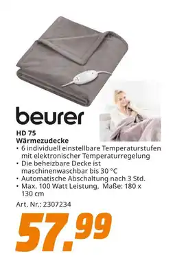 MediaMarkt Beurer hd 75 wärmezudecke Angebot