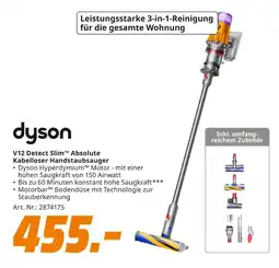 MediaMarkt Dyson v12 detect slim absolute kabelloser handstaubsauger Angebot