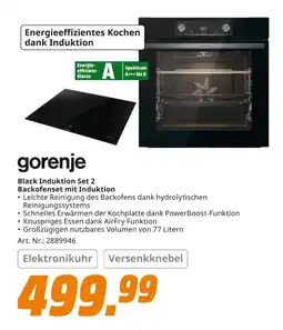 MediaMarkt Gorenje black induktion set 2 backofenset mit induktion Angebot