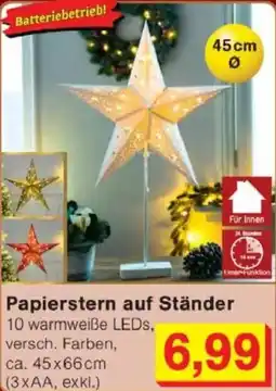Jawoll Papierstern auf Ständer Angebot